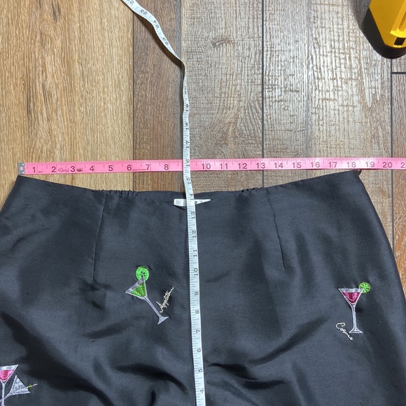 S.L.B. Embroidered Silk Cocktail Slacks Size 18 - Picture 9 of 11